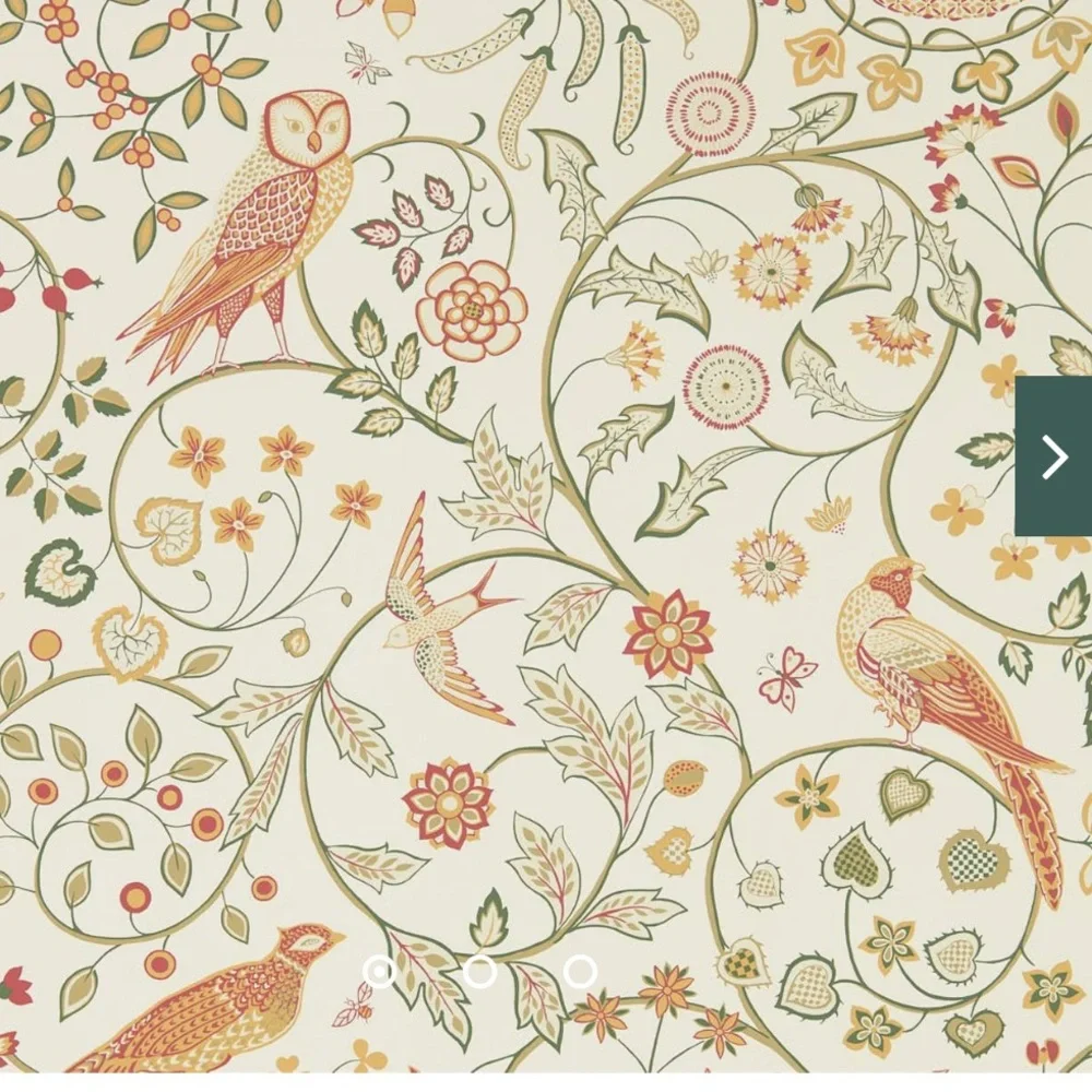 Morris & Co. NEWILL IVORY SAGE 1 double roll wallpaper